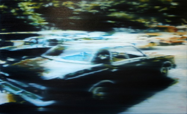 Black Car 75x130cm oil on canvas 07